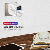 Zuidid LED Ekranlı 20W PD+USB Hızlı Şarj Adaptörü - 8