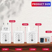 Zuidid LED Ekranlı 20W PD+USB Hızlı Şarj Adaptörü - 11