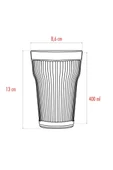 Akrilik Beyaz 6lı Uzun Bardak & Su Meşrubat Bardağı 400 ml ( Cam Değildir ) - 4