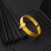 3 Sıra Lale Tokalı Trabzon Hasır Kelepçe Altın Bilezik thumbnail 4