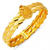 Modern Tuğralı Kesik Burma Altın Bilezik thumbnail 1