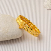 Osmanlı Tuğralı Kesik Burma Altın Kelepçe Bilezik thumbnail 5