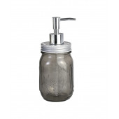 KTBT0163-S1 CAM SIVI SABUNLUK,ÇİÇEK DESENLİ GRİ 8X8X10CM 420ML - 2