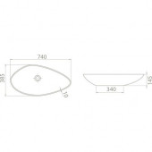 Turkuaz Olive 75x38.5 cm Tezgah Üstü Lavabo - 5
