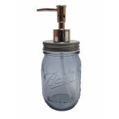 KTBT0163-S3 CAM SIVI SABUNLUK,ÇİÇEK DESENLİ KOYU MAVİ 8X8X10CM 420ML thumbnail 3