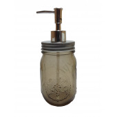 KTBT0163-S4 CAM SIVI SABUNLUK,ÇİÇEK DESENLİ KAHVERENGİ 8X8X10CM 420ML - 4