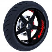 Moto Rider 4lü Sticker Seti Reflektif Kırmızı İç Dış Jant Şeridi Kask ve Çamurluk Çınar Extreme - 3