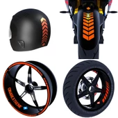 Moto Rider 4'lü Sticker Seti İç Dış Jant Şeridi Kask Çamurluk Çınar Extreme - 6
