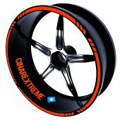 Moto Rider 4lü Sticker Seti Floresan Turuncu İç Dış Jant Şeridi Kask ve Çamurluk Çınar Extreme - 2