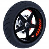 Moto Rider 4lü Sticker Seti Floresan Turuncu İç Dış Jant Şeridi Kask ve Çamurluk Çınar Extreme - 3