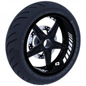 Moto Rider 4lü Sticker Seti Yaldızlı Gümüş İç Dış Jant Şeridi Kask ve Çamurluk Çınar Extreme - 3