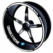 Moto Rider 4lü Sticker Seti Süt Beyaz İç Dış Jant Şeridi Kask ve Çamurluk Çınar Extreme - 2