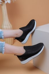 Marek Siyah Renkli Paraşüt Kumaş Kadın Spor Ayakkabı - 1