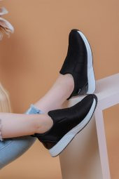 Marek Siyah Renkli Paraşüt Kumaş Kadın Spor Ayakkabı - 2