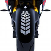 Moto Rider 4lü Sticker Seti Yaldızlı Gümüş İç Dış Jant Şeridi Kask ve Çamurluk Çınar Extreme - 4