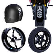 Moto Rider 4'lü Sticker Seti İç Dış Jant Şeridi Kask Çamurluk Çınar Extreme - 11