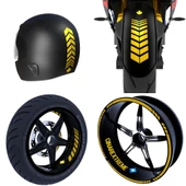 Moto Rider 4'lü Sticker Seti İç Dış Jant Şeridi Kask Çamurluk Çınar Extreme - 12