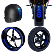 Moto Rider 4'lü Sticker Seti İç Dış Jant Şeridi Kask Çamurluk Çınar Extreme - 8