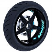 Moto Rider 4lü Sticker Seti Nane Yeşili İç Dış Jant Şeridi Kask ve Çamurluk Çınar Extreme - 3