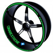 Moto Rider 4lü Sticker Seti Orman Yeşili İç Dış Jant Şeridi Kask ve Çamurluk Çınar Extreme - 2