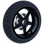 Moto Rider 4lü Sticker Seti Taş Grisi İç Dış Jant Şeridi Kask ve Çamurluk Çınar Extreme - 3