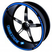 Moto Rider 4lü Sticker Seti Azur Mavi İç Dış Jant Şeridi Kask ve Çamurluk Çınar Extreme - 2