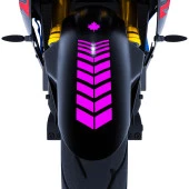Moto Rider 4lü Sticker Seti Gül Pembesi İç Dış Jant Şeridi Kask ve Çamurluk Çınar Extreme - 4