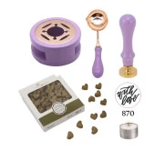 Davetiye Mum Mühürü Uygulama Seti Lavanta Renk 870 With Love thumbnail 1