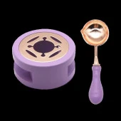 Davetiye Mum Mühürü Uygulama Seti Lavanta Renk 960 Kalp thumbnail 11