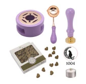 Davetiye Mum Mühürü Uygulama Seti Lavanta Renk 1004 Ay Kedi thumbnail 1