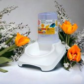 Girist Pet Kedi ve Köpek Büyük Boy Mama ve Su Sebili 1,5 Lt Beyaz - 2