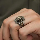 Ayasofya Cami Kebir Motifli 925 Gümüş Erkek Yüzük thumbnail 6