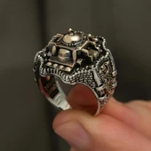 Ayasofya Cami Kebir Motifli 925 Gümüş Erkek Yüzük thumbnail 9