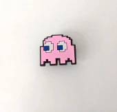 Terlik Ayakkabı Sandalet Tokası Pac Man Pinky  1 Adet Silikon Kız Erkek Aksesuar Hediye - 3
