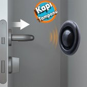 Kapı Stoperi Tamponu Vidalı Silikon Kapı Kolu Kapı Durdurucu Tutucu Stopu Çarpma Önleyici Siyah - 2