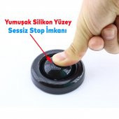 Kapı Stoperi Tamponu Vidalı Silikon Kapı Kolu Kapı Durdurucu Tutucu Stopu Çarpma Önleyici Siyah - 5