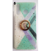 Huawei P30 Lite Yüzüklü Simli Lüks Kılıf - 5