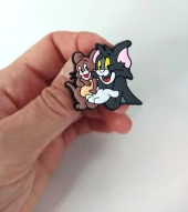 Terlik Ayakkabı Sandalet Tokası Tom Ve Jerry 1 Adet Silikon Kız Erkek Aksesuar Hediye - 1