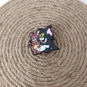 Terlik Ayakkabı Sandalet Tokası Tom Ve Jerry 1 Adet Silikon Kız Erkek Aksesuar Hediye - 2