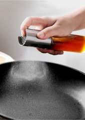 Sprey Yağdanlık Sprey Cam Şişe Zeytinyağı, Sirke, Yağ Püskürtücü Yağdanlık 100 Ml - 3