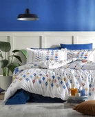 Özdilek Ranforce Tek Kişilik Nevresim Takımı-Color Silices Mavi thumbnail 1