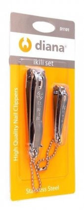 ORJİNAL Diana 2 Li Set Tırnak Makas 8 Cm Büyük Boy Tırnak Makası Manikür Törpü Seti - 6