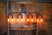6'lı Borulardan Duvar Lambası Hediyelik Duvar apliği Vintage - 1