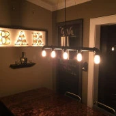 5 Başlıklı Retro Demir Boru Tavan Lambası,  Endüstriyel Rustik Tavan Avize Bilardo Lambası Yemek Odası Lambası thumbnail 2