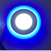 Atlantis 6 Watt 3+3 Çift Renkli Led Panel Spot Lamba Mavi-Beyaz- 10lu paket - 1