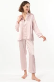 Pierre Cardin Kadın Biyeli Saten Pijama Takımı - 4