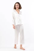 Pierre Cardin Kadın Biyeli Saten Pijama Takımı - 5