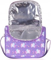 Kaukko Kids&love Kız Çocuk Beslenme Çantası - Mor Unicorn - Thermo Astarlı - 2