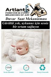 Duvar Saat Mekanizması 10 Adet 10 mm Şaft Sessiz Saat Motoru Akrep Yelkovan Okul Deney Saat Yapım - 3