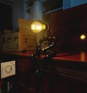 Robot Tasarım Retro Masa Lambası Rustik Endestriyel Tasarım Başucu Lambası Kitap Okuma Lambası - 4
